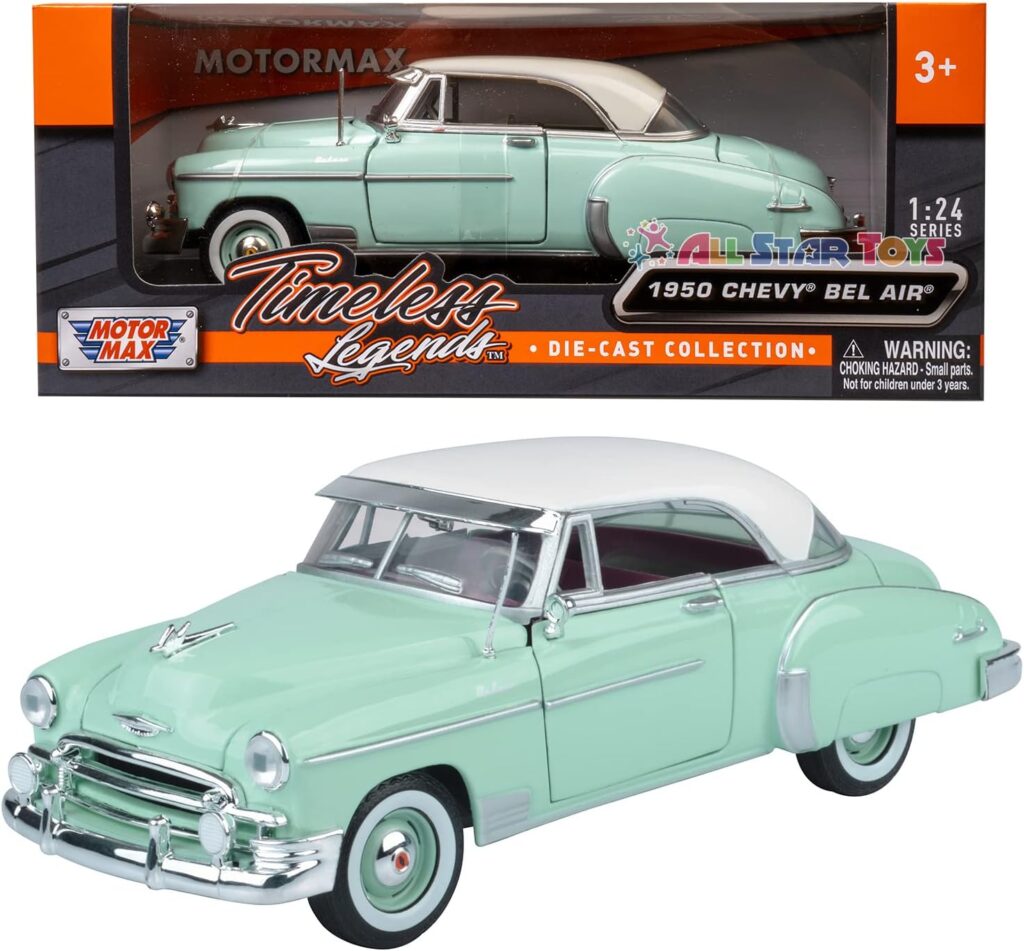 1950 Chevy Bel Air, Green - Motormax Premium American 73268 - 1/24 Scale Diecast Model Car