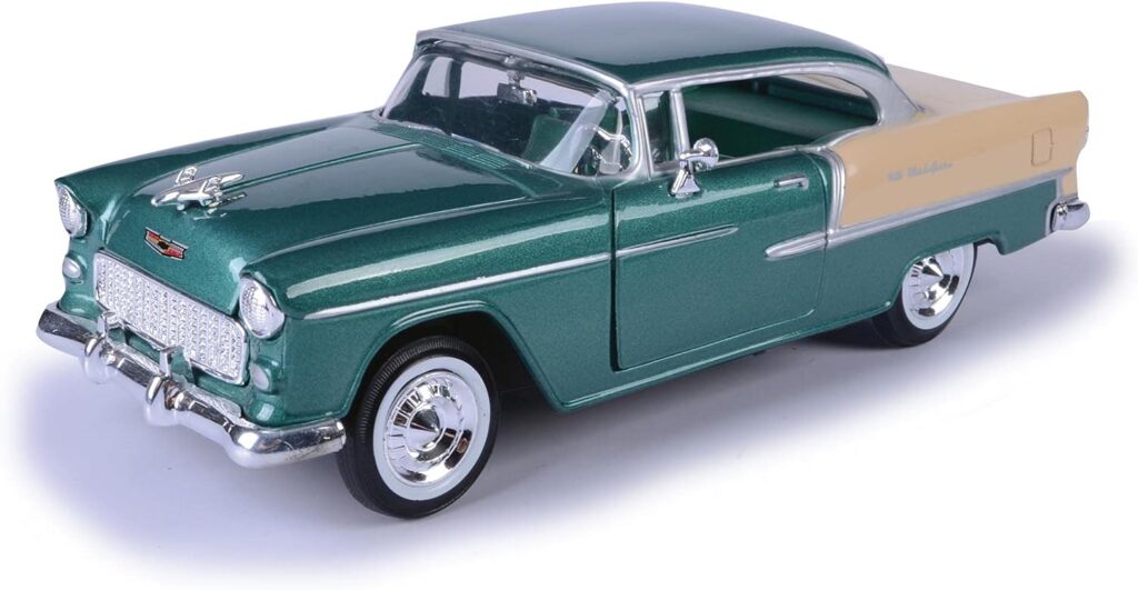 1955 Chevy Bel Air, Green - Motormax 73229 - 1/24 scale Diecast Model Toy Car for unisex-children