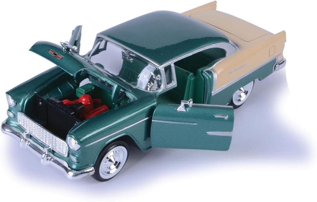 1955 Chevy Bel Air, Green - Motormax 73229 - 1/24 scale Diecast Model Toy Car for unisex-children