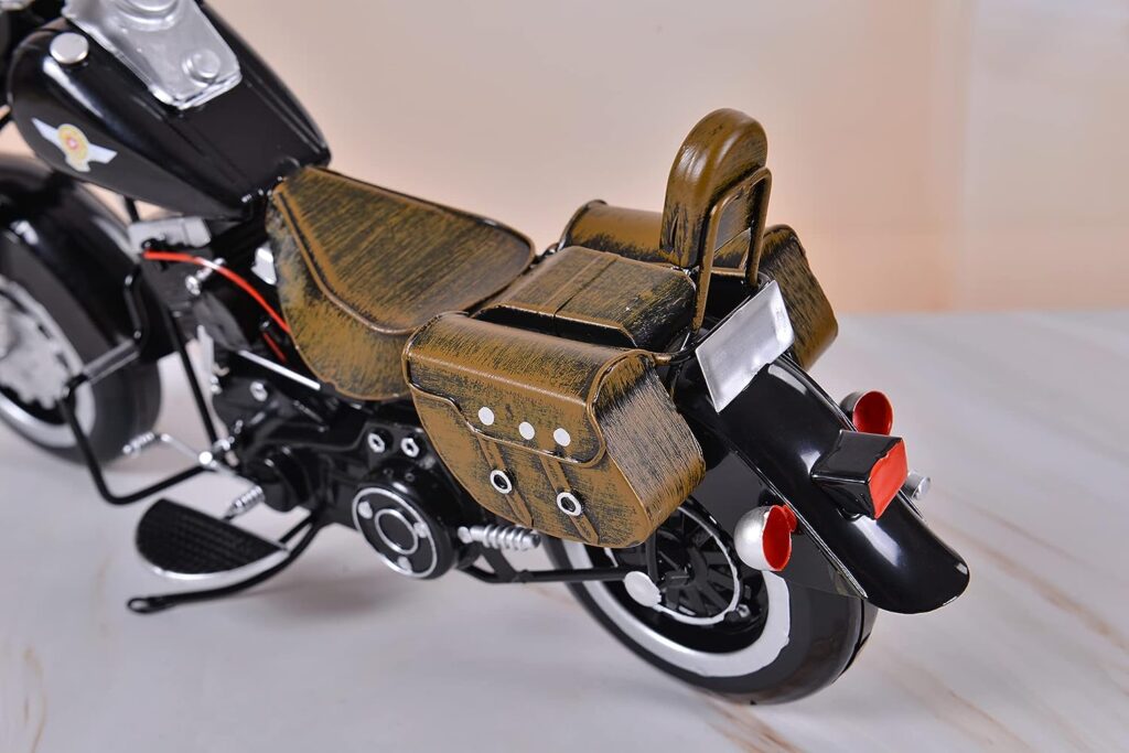 ADILAIDUN Black Motorbike,Handmade Metal Model Car, Vintage Toy, Old Motorbike, Collector Item, Gift Idea, Gifts for Motorcycle Riders, Gifts for Dad Who Wants Nothing