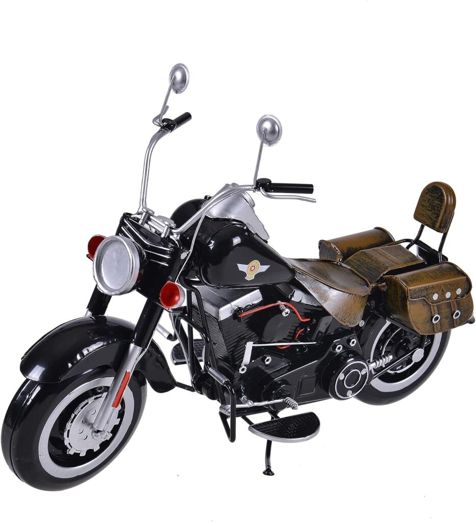 ADILAIDUN Black Motorbike,Handmade Metal Model Car, Vintage Toy, Old Motorbike, Collector Item, Gift Idea, Gifts for Motorcycle Riders, Gifts for Dad Who Wants Nothing