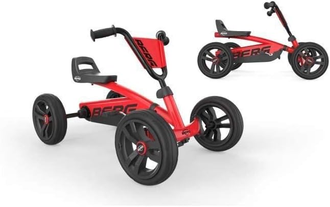 BERG Pedal Kart Buzzy Red | Pedal go Kart, Ride on Toys for Boys and Girls, Go Kart, Toddler Ride on Toys, Outdoor Toys, Go cart for Ages 2-5 Years