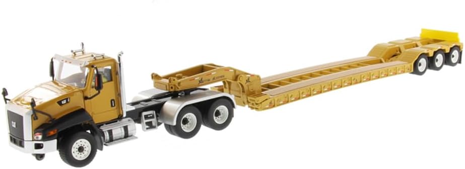 Diecast Masters Caterpillar CT660 Day Cab Tractor  XL120 Lowboy Trailer, Core Classics Series Cat Trucks  Construction Equipment | 1:50 Scale Model Diecast Collectible | Diecast Masters Model 85503C