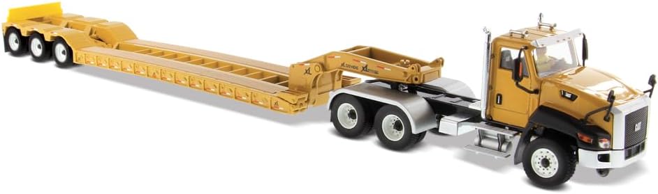 Diecast Masters Caterpillar CT660 Day Cab Tractor  XL120 Lowboy Trailer, Core Classics Series Cat Trucks  Construction Equipment | 1:50 Scale Model Diecast Collectible | Diecast Masters Model 85503C