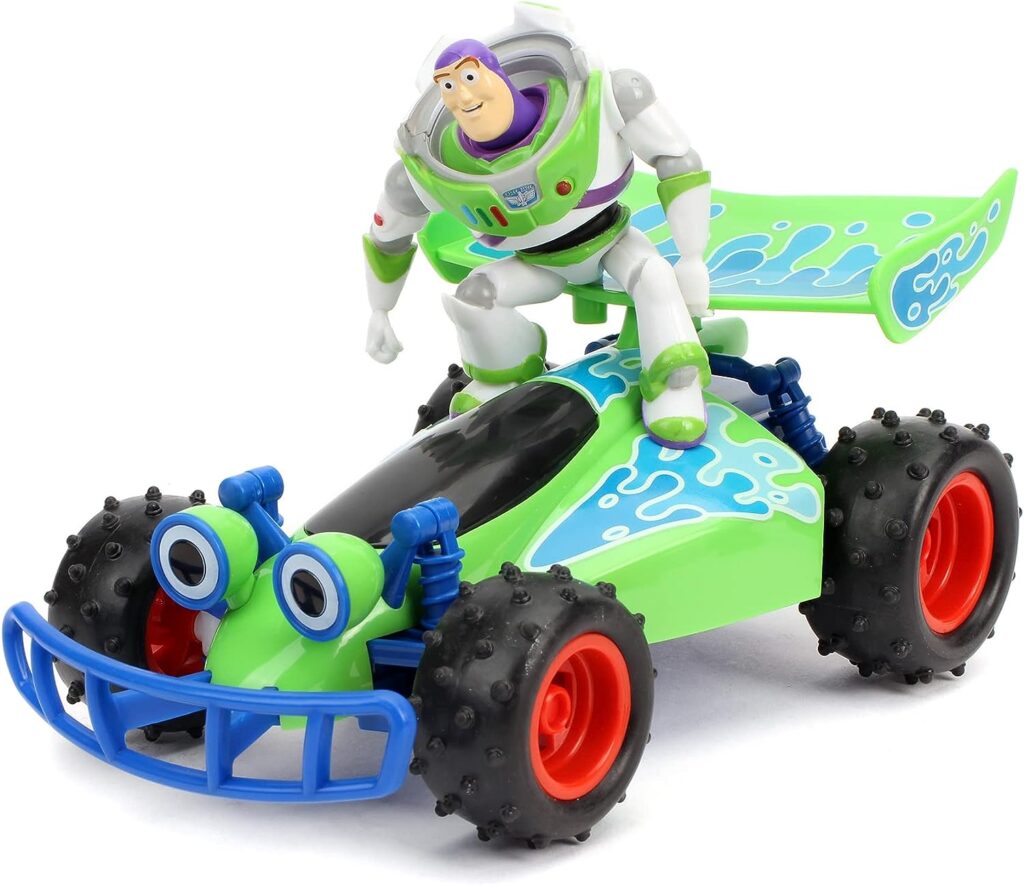 Jada Toys Jada Disney Pixar Toy Story 4 Turbo Buggy W/Buzz Lightyear Radio Control Vehicle, 2.4 Ghz, 1: 24, Multi