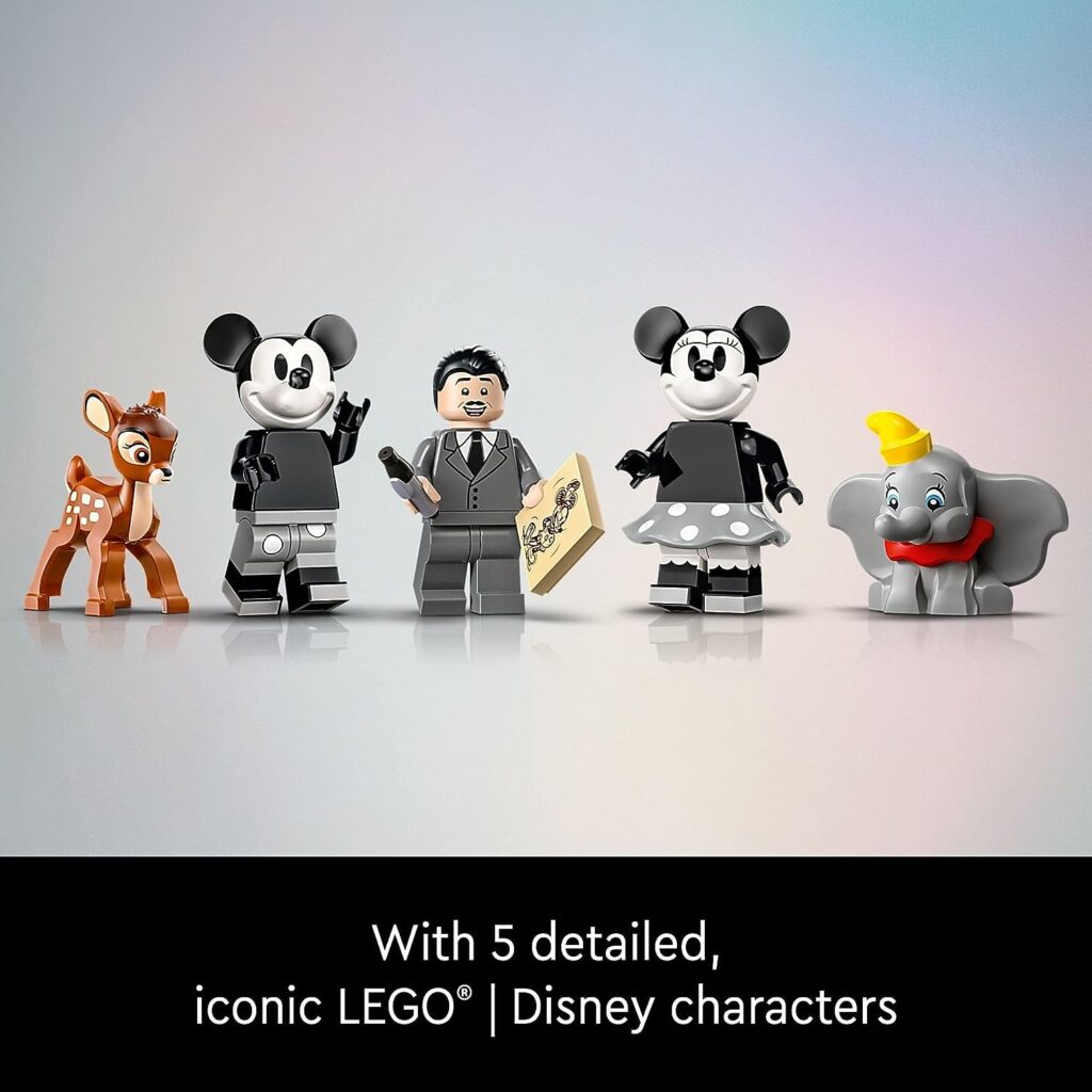 LEGO Disney Walt Disney Tribute Camera 43230 Disney Fan Building Set, Celebrate Disney 100 with a Collectible Piece Perfect for Play and Display, Makes a Fun Gift for Adult Builders and Fans