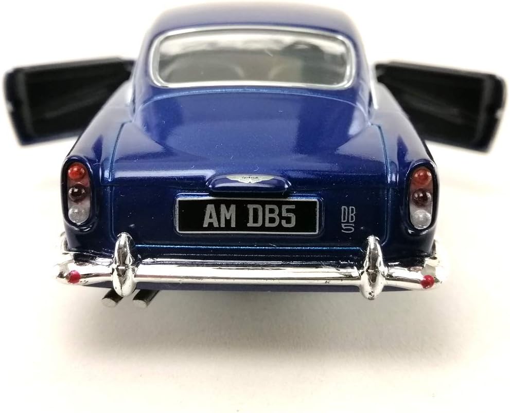 Sport Racing Classic Model Car Die-Cast 1:38 1963 Aston Martin DB5 Blue Color Toy Collection Pull Back Open Door Hobby Collectible
