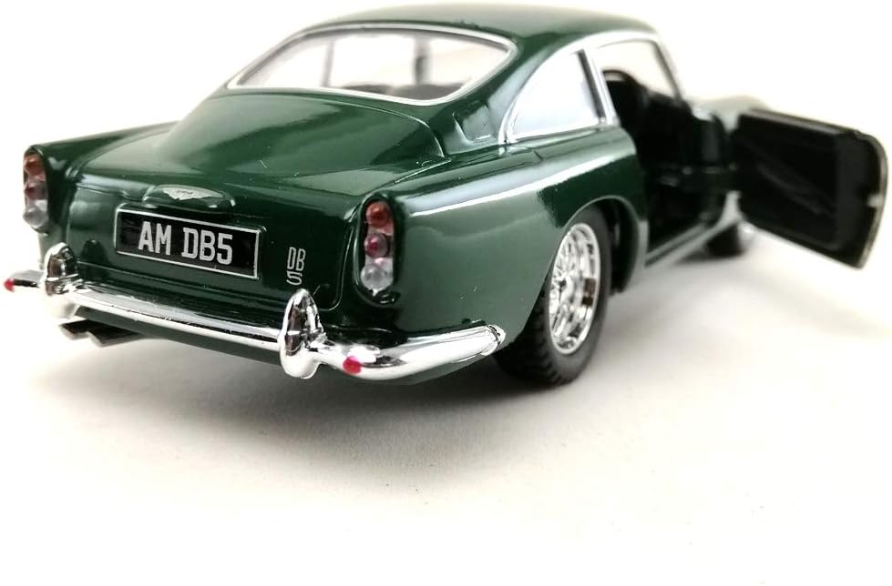 Sport Racing Classic Model Car Die-Cast 1:38 1963 Aston Martin DB5 Green Color Toy Collection Pull Back Open Door Hobby Collectible,unisex