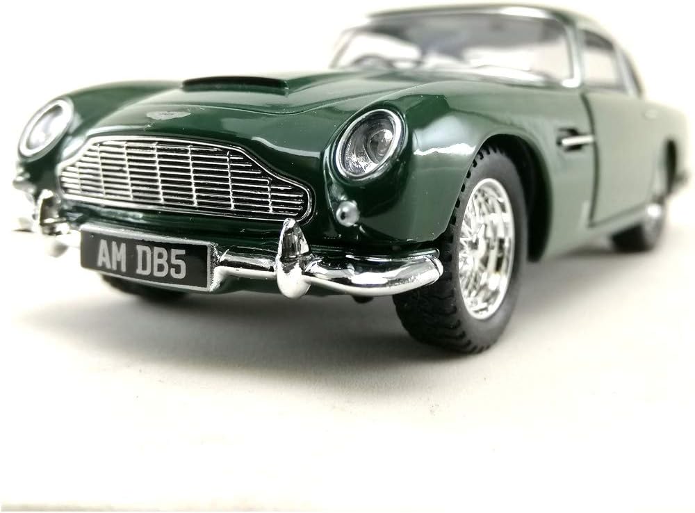 Sport Racing Classic Model Car Die-Cast 1:38 1963 Aston Martin DB5 Green Color Toy Collection Pull Back Open Door Hobby Collectible,unisex