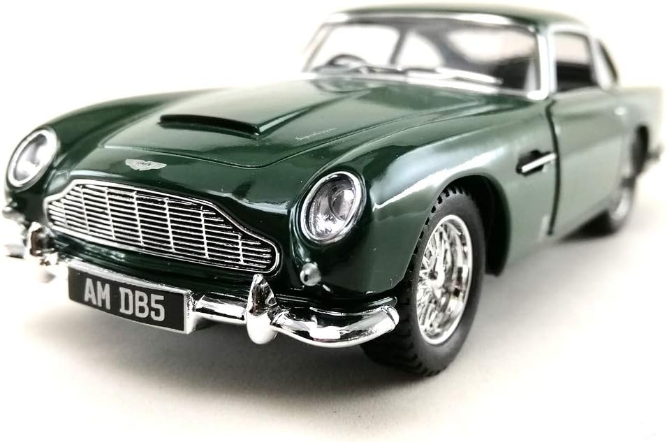 Sport Racing Classic Model Car Die-Cast 1:38 1963 Aston Martin DB5 Green Color Toy Collection Pull Back Open Door Hobby Collectible,unisex