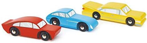 Tender Leaf Toys - Retro Cars - Three Vintage Solid Wood Super Car Set Made with Premium Quality Materials - Encourages Imaginative Roleplay and Develops Fine Motor Skills for Children 3+