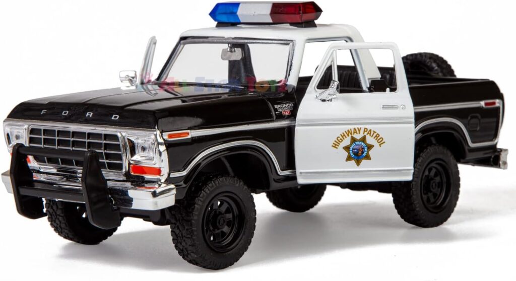 All Star Toys Exclusive 1978 Ford Bronco Ranger XLT California Highway Patrol CHP Police 1:24 Diecast Model Car Law Enforcement Motormax 76985 (Highway Patrol)