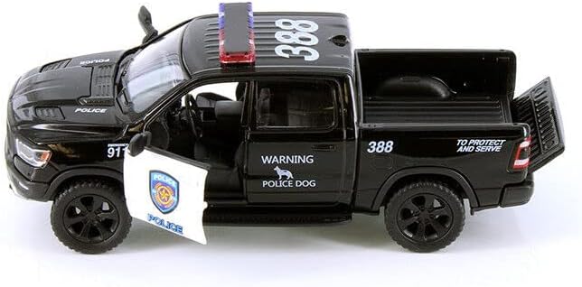Compatible with Kinsmart 2019 Dodge Ram 1500 Police Pickup Truck Diecast Model car 1/46 O Scale Diecast Truck