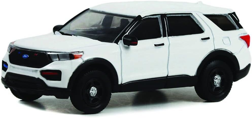 Greenlight 43004-N Hot Pursuit - 2022 Explorer Police Interceptor Utility - White (Hobby Exclusive) 1:64 Scale Diecast