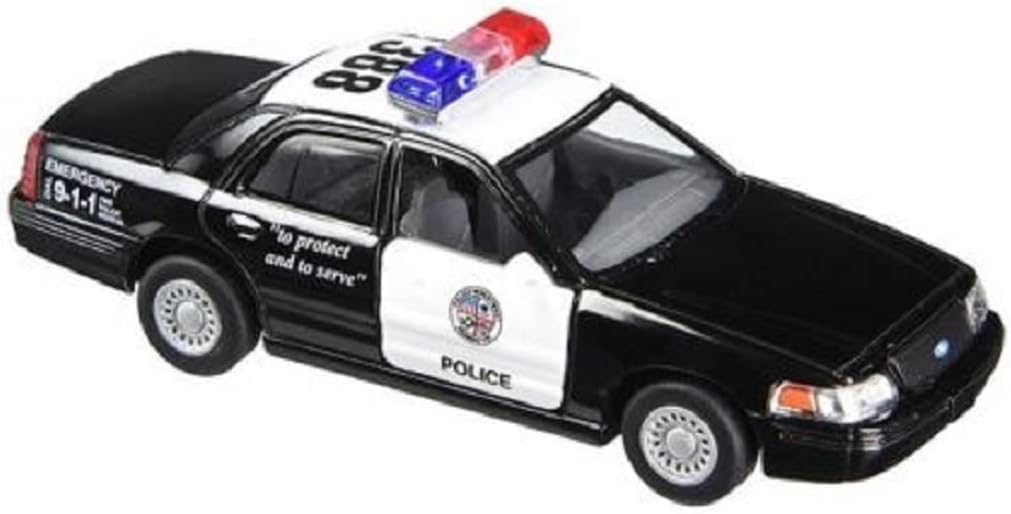 KiNSMART Ford Crown Victoria 5 1:42 Scale Police Interceptor Car w/Pullback Action