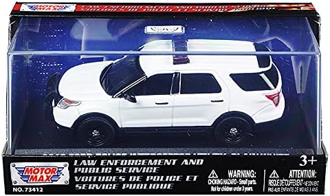 Motormax Toy 2015 Ford Police Interceptor Utility Plain White 143 Diecast Model Car 79476